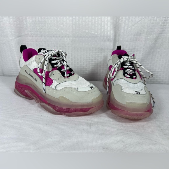Balenciaga Triple S Sneakers Pink/White – Size 39 - Picture 1 of 8